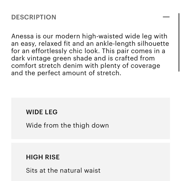 PAIGE ANESSA wide leg jean 27 - Picture 10 of 10